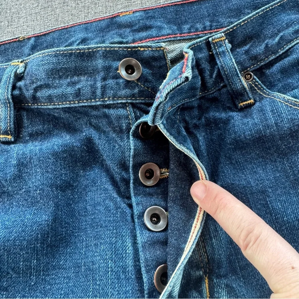 Raleigh Denim Jones Men’s Raw Selvedge Jeans Nihon Size 32 - Picture 8 of 11